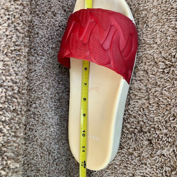 Versace Men's Red Rubber Slides - Picture 12 of 12